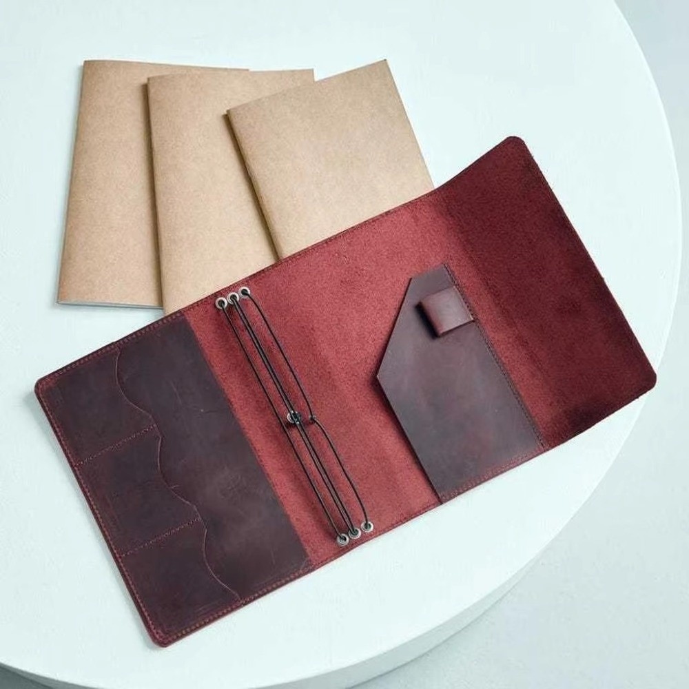 Vintage Leather Journal Notebook - Vintage A5 Notebook Organizer Losbladige compacte