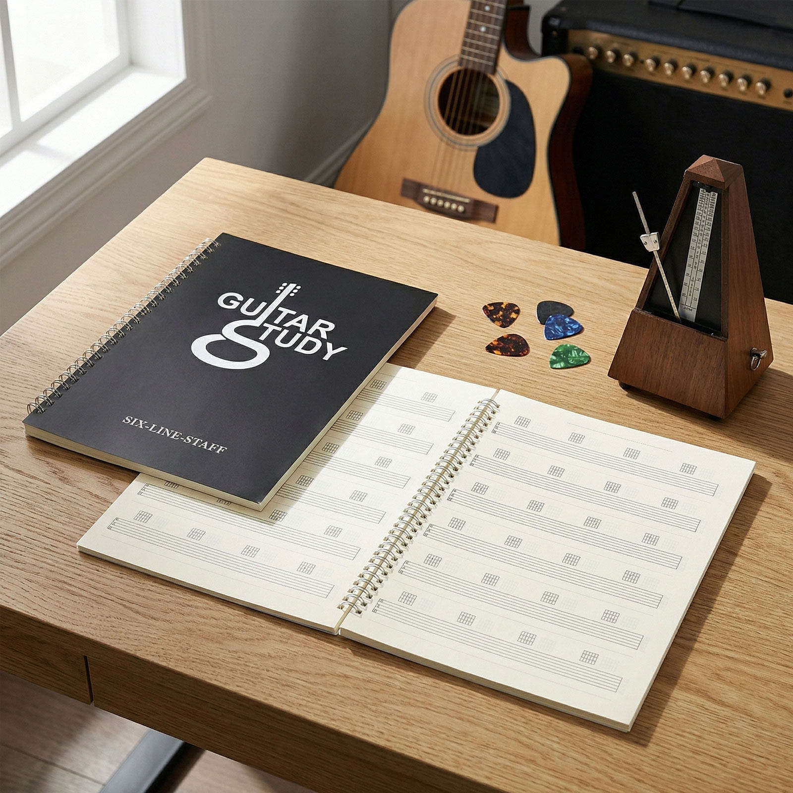 2 stuks Gitaar Manuscript Note - Blank Sheet Music Notebook recensie en prijs