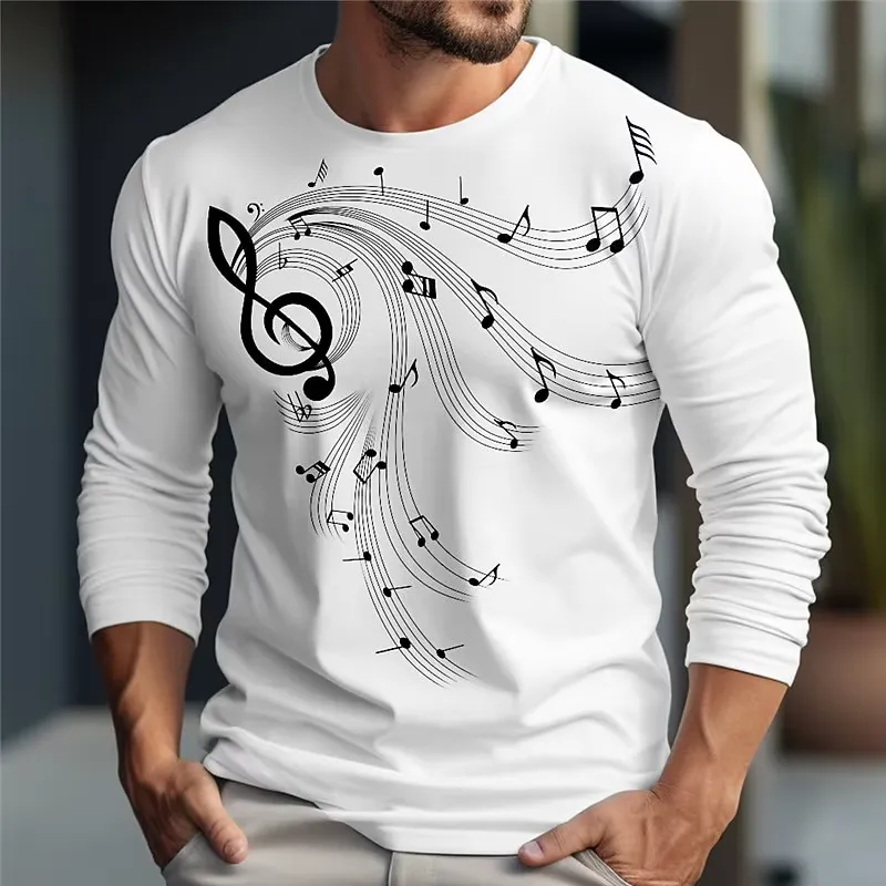 3D Lange Mouw Trend Muziekprin - Music recensie en prijs